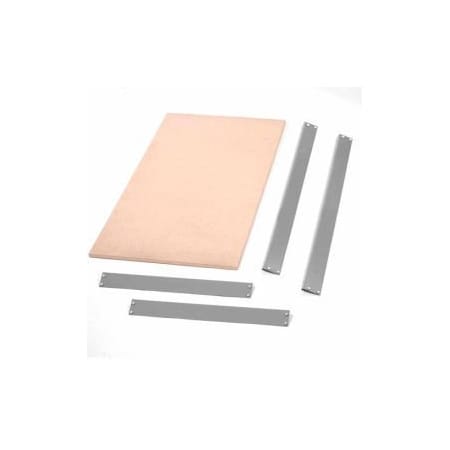 Global Equipment Bulk Rack Shelf Wood Deck 48"W x 24"D - Gray 716409